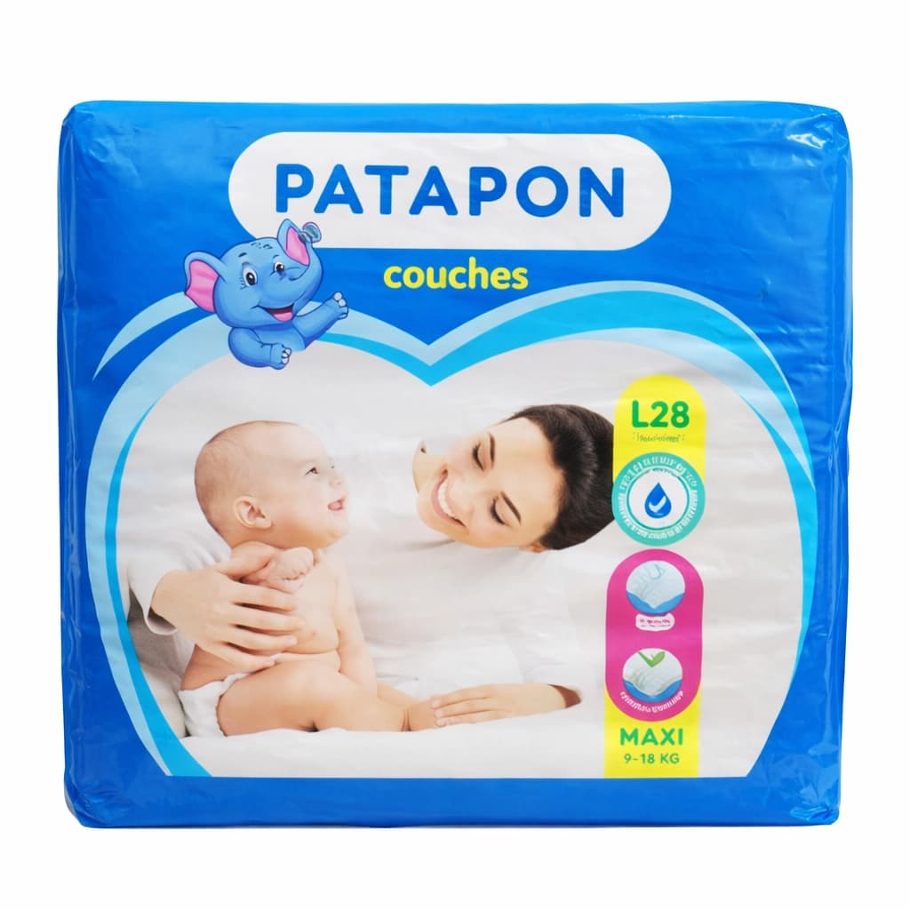 Couches Patapon bébé Grand Modèle 9/18kg L28